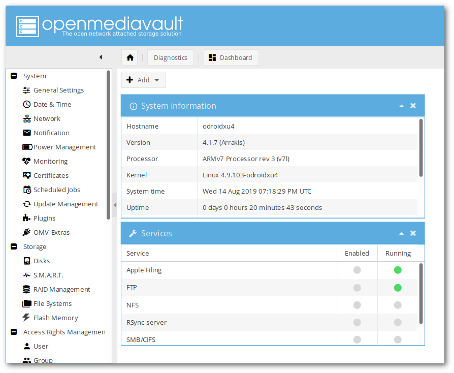 openmediavault control panel - odroidxu4.png